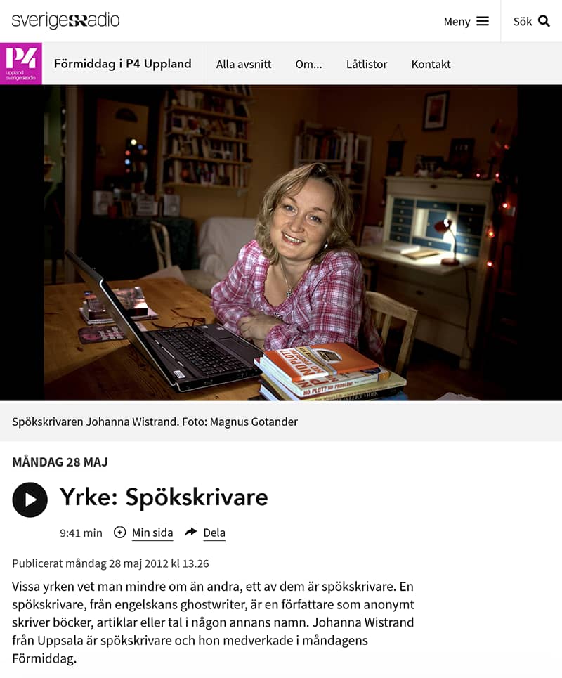 Radiointervju i P4 Uppland